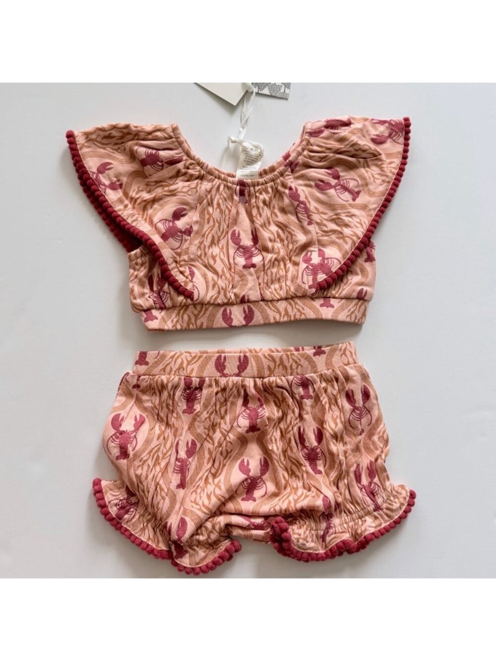 Kate Quinn Organics baby girl sunsuit 6-2 months